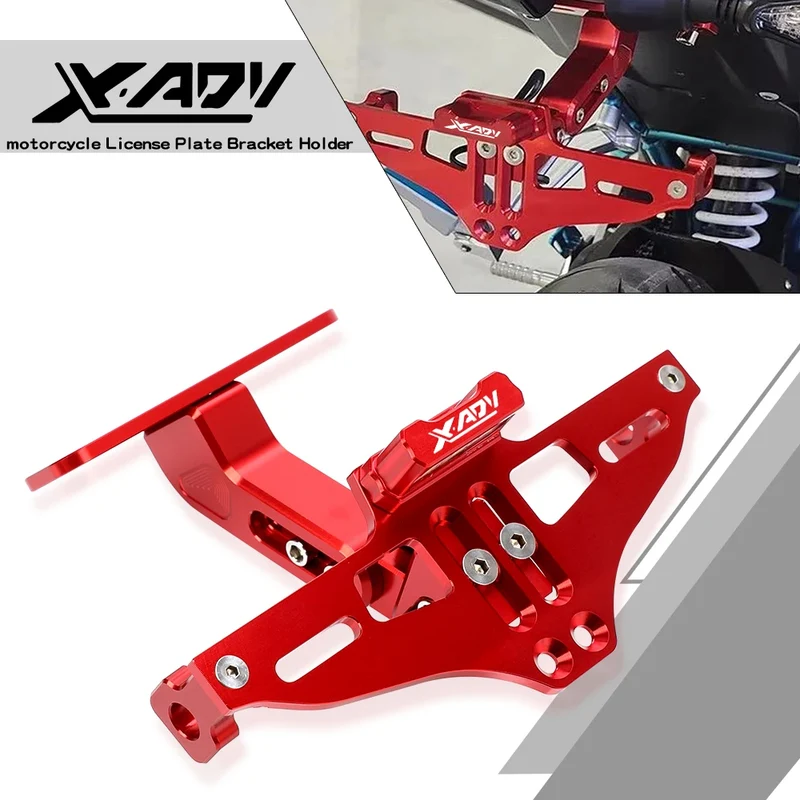 For Honda X-ADV XADV750 XADV 750 2017 - 2023 Universal Motorcycle Adjustable Tail Tidy Rear License Plate Holder With Led Light