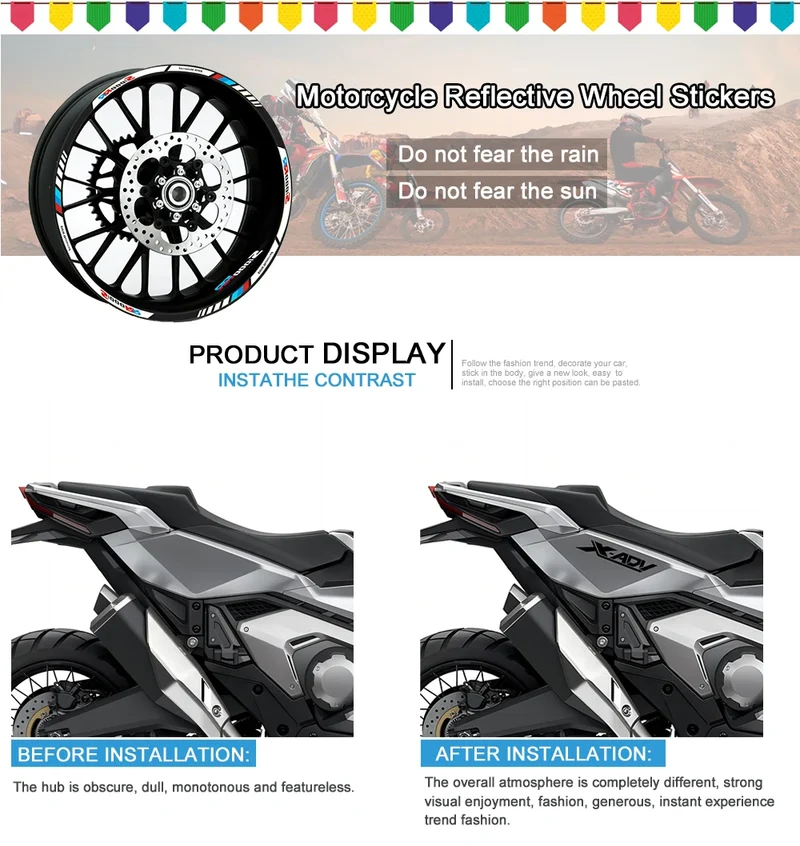 Motorcycle Stickers Reflective Decal x ADV 750 2018 for Honda X ADV 750 X-ADV XADV750 X-ADV 750 2017 2019 2020 2021 2023