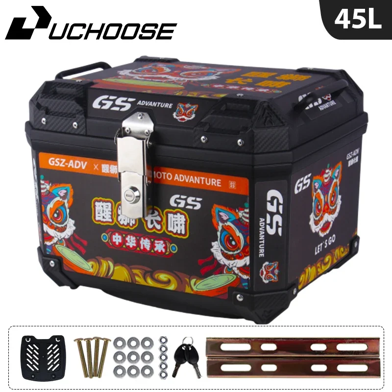 45L Motorcycle Tail Box Universal For R1200GS R1250GS F800GS F850GS G310gs F750gs Top Rear Luggage Tool Tail Box Large Capacity