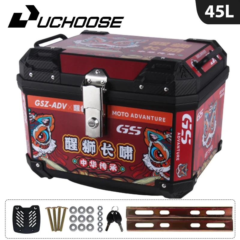 45L Motorcycle Tail Box Universal For R1200GS R1250GS F800GS F850GS G310gs F750gs Top Rear Luggage Tool Tail Box Large Capacity