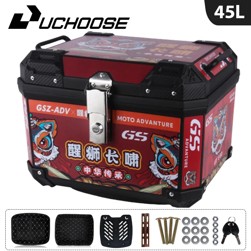 45L Motorcycle Tail Box Universal For R1200GS R1250GS F800GS F850GS G310gs F750gs Top Rear Luggage Tool Tail Box Large Capacity