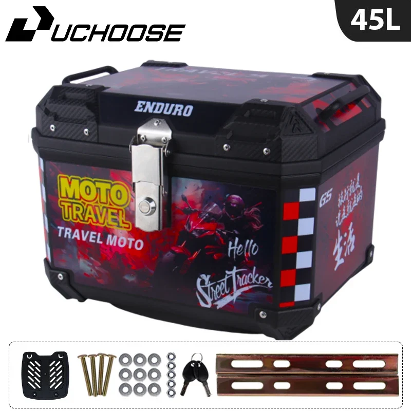 45L Motorcycle Tail Box Universal For R1200GS R1250GS F800GS F850GS G310gs F750gs Top Rear Luggage Tool Tail Box Large Capacity