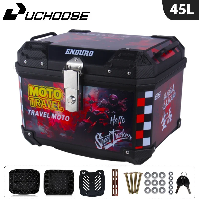 45L Motorcycle Tail Box Universal For R1200GS R1250GS F800GS F850GS G310gs F750gs Top Rear Luggage Tool Tail Box Large Capacity