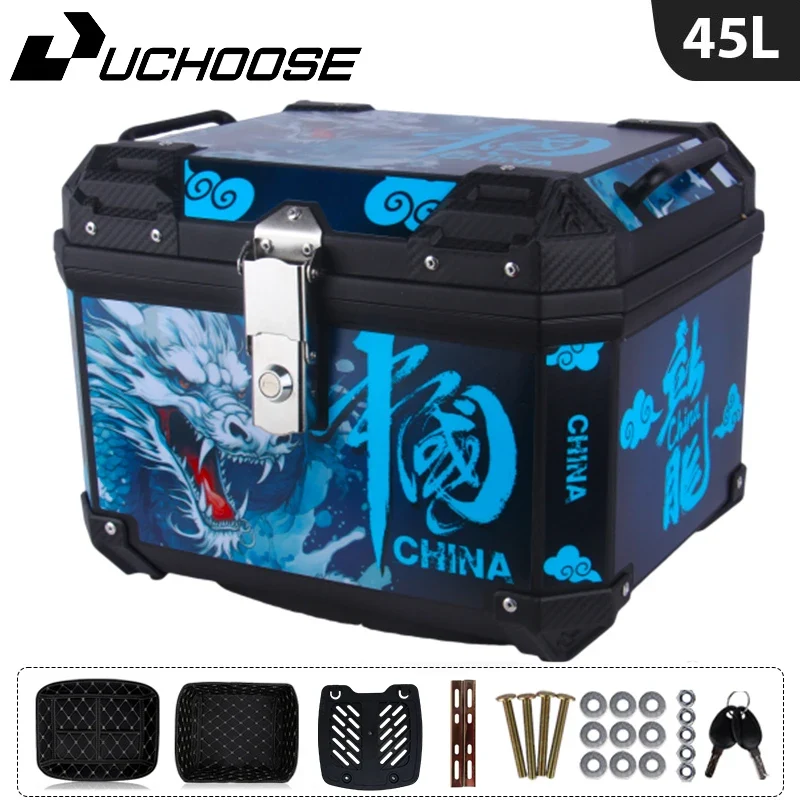 45L Motorcycle Tail Box Universal For R1200GS R1250GS F800GS F850GS G310gs F750gs Top Rear Luggage Tool Tail Box Large Capacity