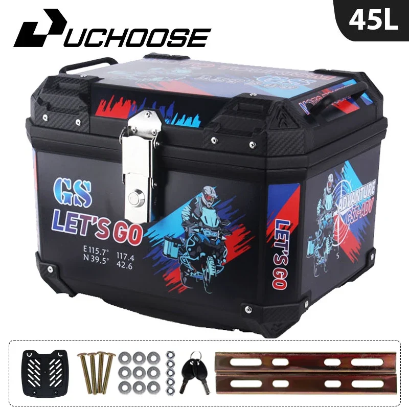 45L Motorcycle Tail Box Universal For R1200GS R1250GS F800GS F850GS G310gs F750gs Top Rear Luggage Tool Tail Box Large Capacity