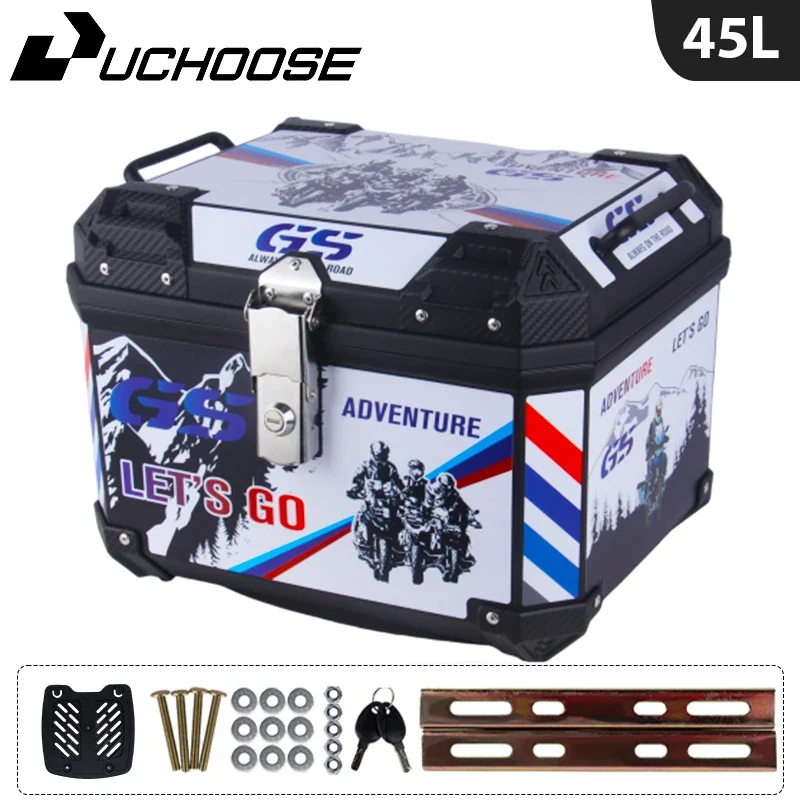 45L Motorcycle Tail Box Universal For R1200GS R1250GS F800GS F850GS G310gs F750gs Top Rear Luggage Tool Tail Box Large Capacity