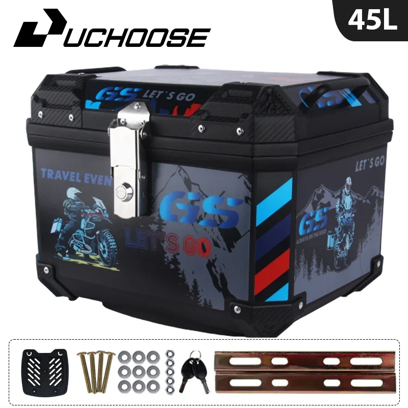 45L Motorcycle Tail Box Universal For R1200GS R1250GS F800GS F850GS G310gs F750gs Top Rear Luggage Tool Tail Box Large Capacity