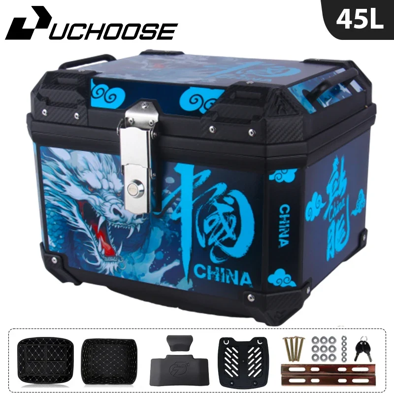 45L Motorcycle Tail Box Universal For R1200GS R1250GS F800GS F850GS G310gs F750gs Top Rear Luggage Tool Tail Box Large Capacity