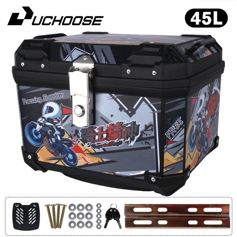 45L Motorcycle Tail Box Universal For R1200GS R1250GS F800GS F850GS G310gs F750gs Top Rear Luggage Tool Tail Box Large Capacity