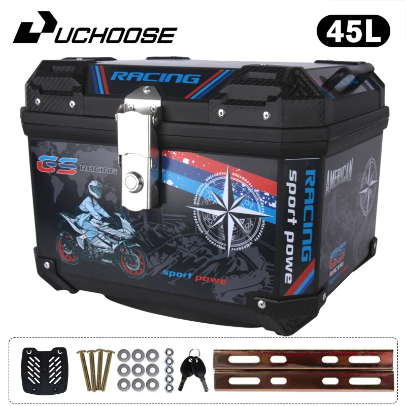 45L Motorcycle Tail Box Universal For R1200GS R1250GS F800GS F850GS G310gs F750gs Top Rear Luggage Tool Tail Box Large Capacity