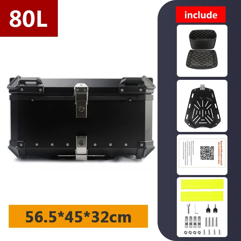 45L 55L 65L 80L 100L Aluminum Motorcycle Box Moto Top Case Rear Storage Luggage Trunk For BMW R1200GS LC R1250GS F800GS