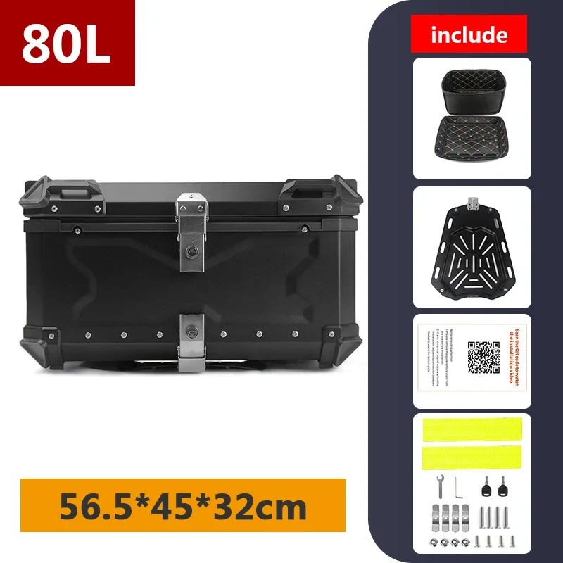45L 55L 65L 80L 100L Aluminum Motorcycle Box Moto Top Case Rear Storage Luggage Trunk For BMW R1200GS LC R1250GS F800GS