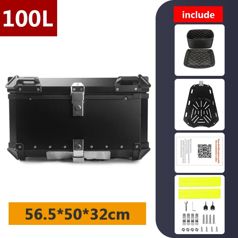 45L 55L 65L 80L 100L Aluminum Motorcycle Box Moto Top Case Rear Storage Luggage Trunk For BMW R1200GS LC R1250GS F800GS