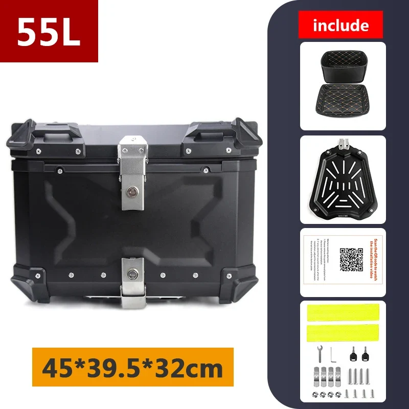45L 55L 65L 80L 100L Aluminum Motorcycle Box Moto Top Case Rear Storage Luggage Trunk For BMW R1200GS LC R1250GS F800GS