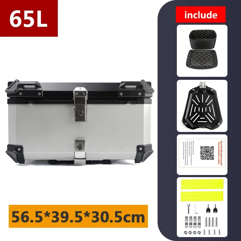45L 55L 65L 80L 100L Aluminum Motorcycle Box Moto Top Case Rear Storage Luggage Trunk For BMW R1200GS LC R1250GS F800GS