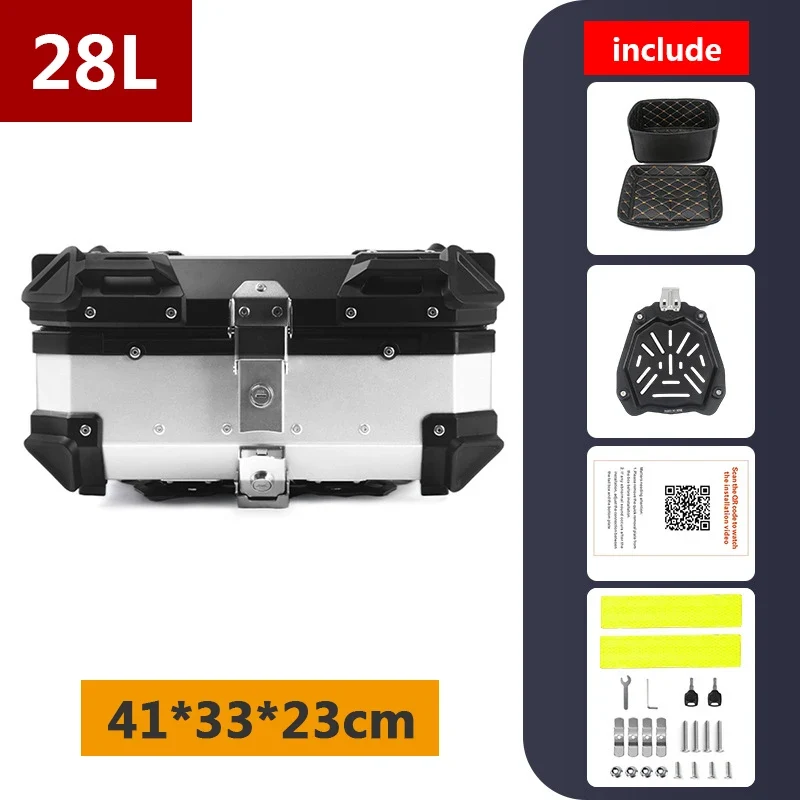 45L 55L 65L 80L 100L Aluminum Motorcycle Box Moto Top Case Rear Storage Luggage Trunk For BMW R1200GS LC R1250GS F800GS