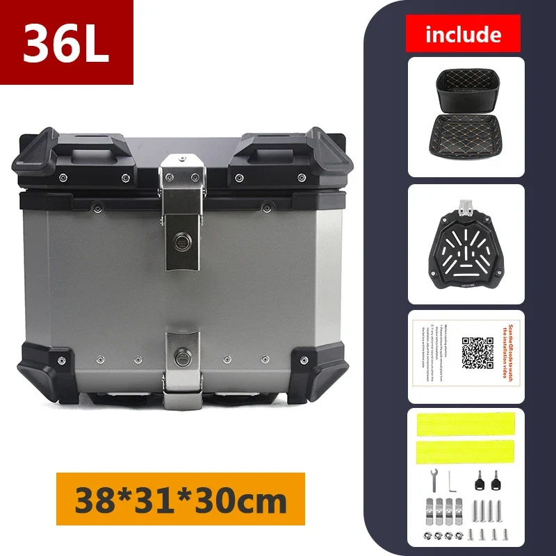 45L 55L 65L 80L 100L Aluminum Motorcycle Box Moto Top Case Rear Storage Luggage Trunk For BMW R1200GS LC R1250GS F800GS
