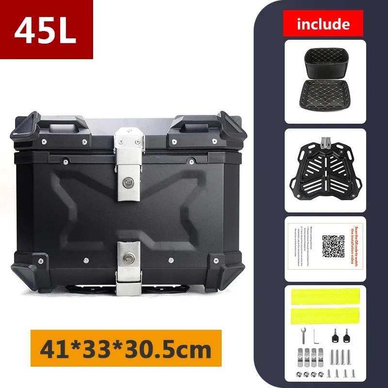 45L 55L 65L 80L 100L Aluminum Motorcycle Box Moto Top Case Rear Storage Luggage Trunk For BMW R1200GS LC R1250GS F800GS