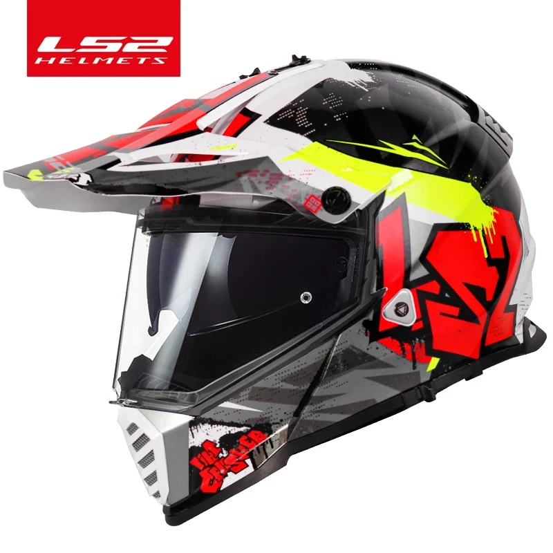 LS2 PIONEER EVO Motocross Helmet double lens ls2 MX436 off-road motorcycle helmets capacete moto casco casque