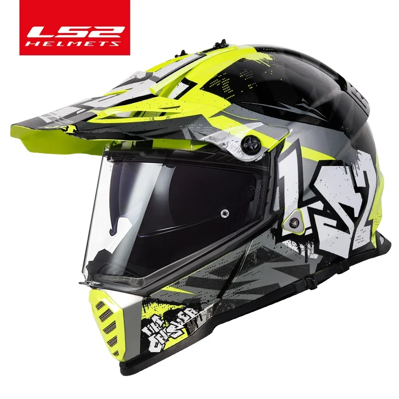 LS2 PIONEER EVO Motocross Helmet double lens ls2 MX436 off-road motorcycle helmets capacete moto casco casque