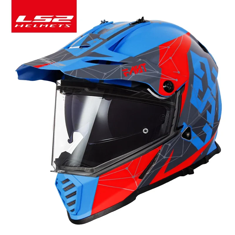 LS2 PIONEER EVO Motocross Helmet double lens ls2 MX436 off-road motorcycle helmets capacete moto casco casque