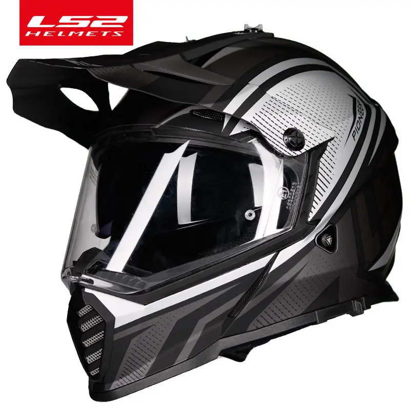 LS2 PIONEER EVO Motocross Helmet double lens ls2 MX436 off-road motorcycle helmets capacete moto casco casque