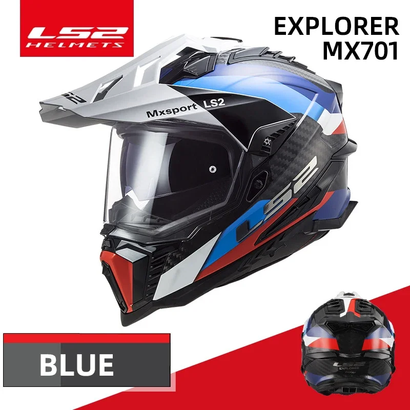 Original LS2 MX701 EXPLORER Off-road Motorcycle Helmet Ls2 MX701 Motocross Helmets Capacete Casco Moto Casque
