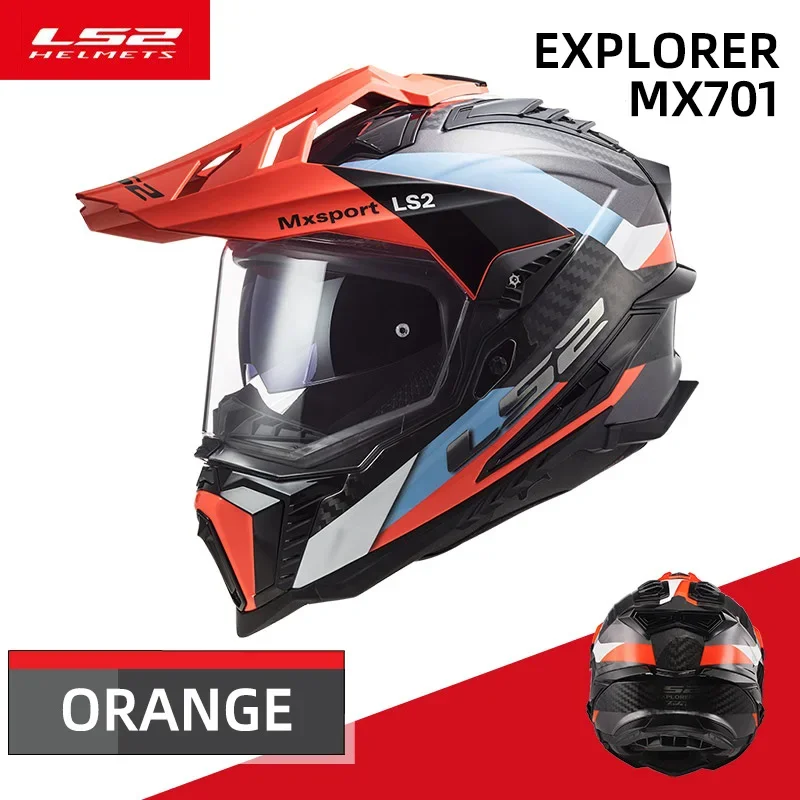 Original LS2 MX701 EXPLORER Off-road Motorcycle Helmet Ls2 MX701 Motocross Helmets Capacete Casco Moto Casque