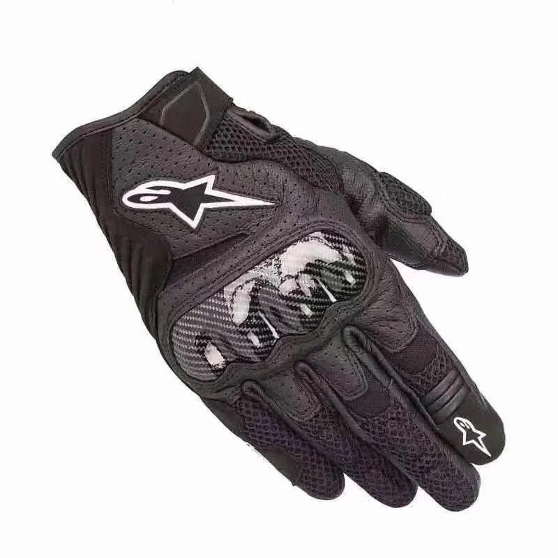 A-star motorcycle gloves summer mesh breathable riding motorcycle anti fall gloves touch screen leather