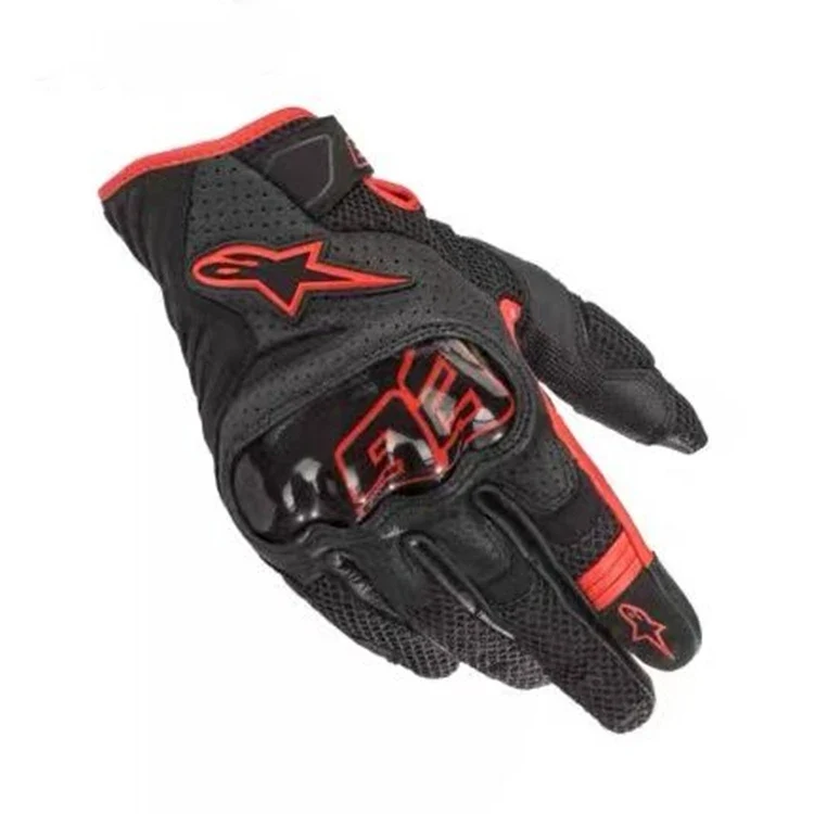 A-star motorcycle gloves summer mesh breathable riding motorcycle anti fall gloves touch screen leather