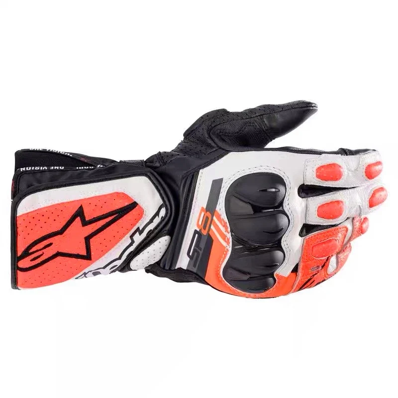 A Star SP-8V3 motorcycle FQ20 riding gloves Four seasons long anti-fall leather motorcycle gloves