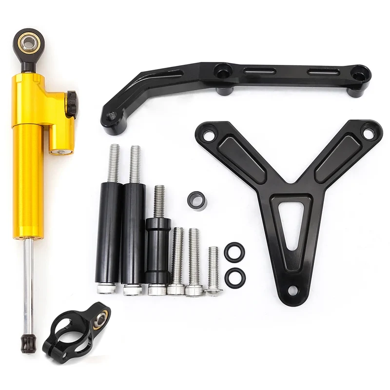 For YAMAHA Tracer 900 GT 2021 2022 2023 CNC Aluminum Carbon Motorcycle Steering Damper Stabilizer Bracket Mounting Support Kit