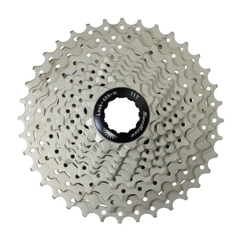Cassette 10V. Sunrace Ms1 11-36 VTT Pour Shimano Metallic Argent (Livre En Boite) (11-13-15-17-19-21-24-28-32-36)