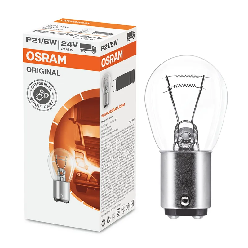 Truck Signal Lamp 24V Tail Stop Brake Back-up Turn Side Light OSRAM Halogen Bulbs W5W2845 T10 R5W5627R10W5637 P21W7511 T4W 7537