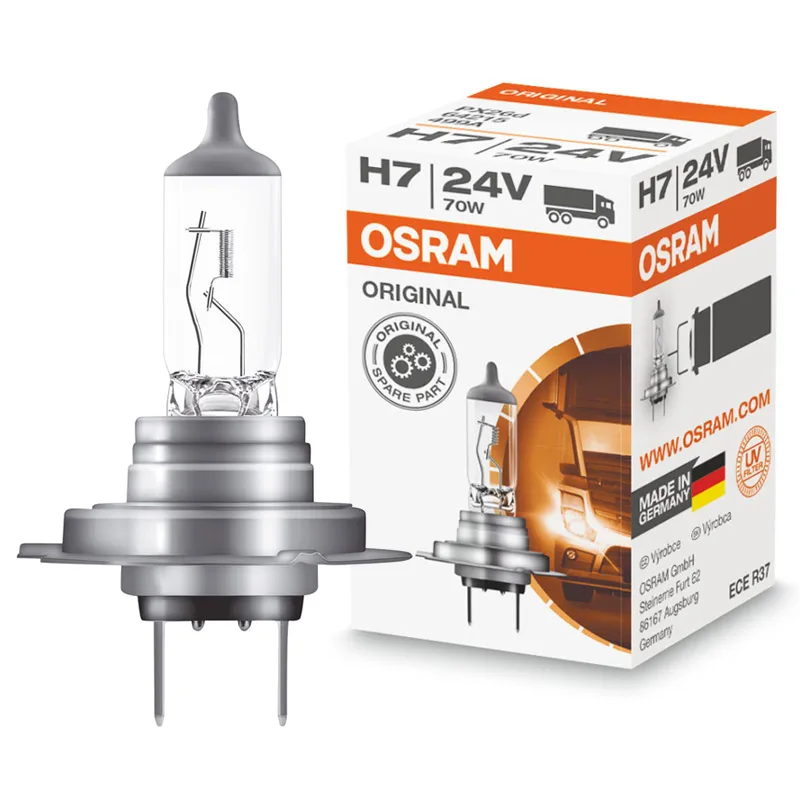 24V Headlight Trucks Bus Osram Lamps Low beam High beam Fog original 10pcs H1 H4 H7 H3 70w 100w