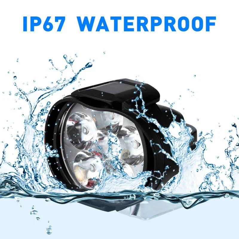 6 LED Motorcycle Headlight Mirror Fog Spot Head Light Spotlight Universal Scooter Fog Spotlight 6000K Lamp Motorcycle Work Light