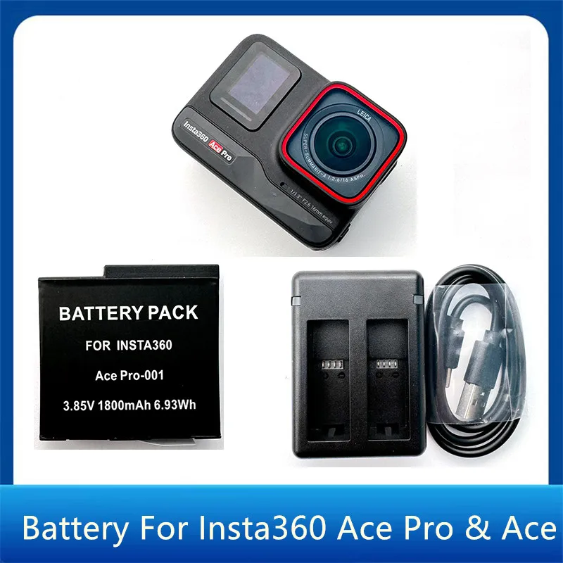 New Version Battery For Insta360 Ace Pro & Ace Optional Fast Charger Box with TF Card Storage For Insta 360 Camera Accessories