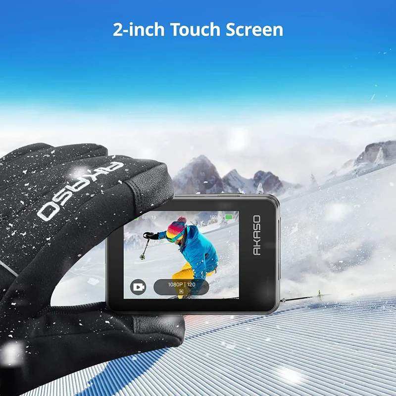 AKASO Brave 7 4K30FPS 20MP WiFi Action Camera Touch Screen IPX8 Waterproof Camera EIS 2.0 Zoom Voice Control Support External Mi