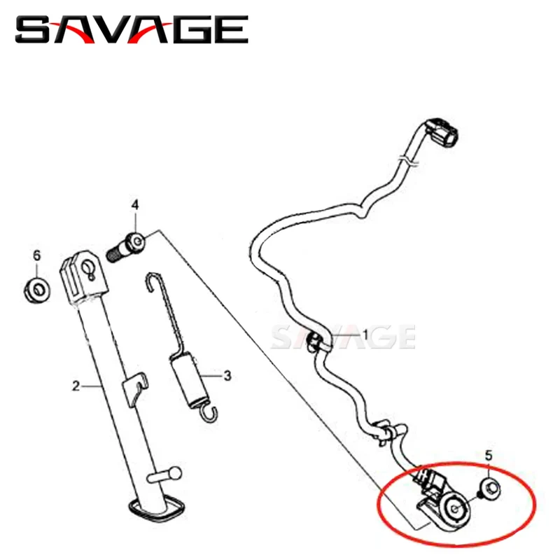 Tenere700 Side Kick Stand Safety Switch Sensor For YAMAHA TENERE 700 XTZ700 T7 Motorcycle Accessories Flameout Switch Kickstand
