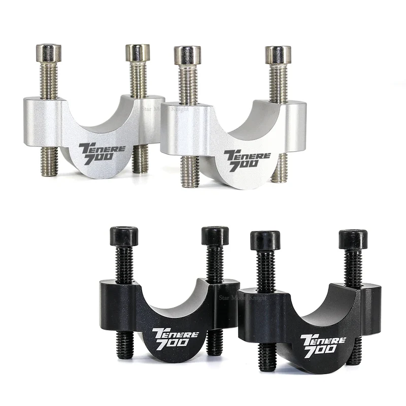 Motorcycle Handlebar Risers Clamp Mounting Mount Riser CNC Billet Aluminum For Yamaha Tenere 700 Tenere700 XT700Z XTZ 700 2019 -