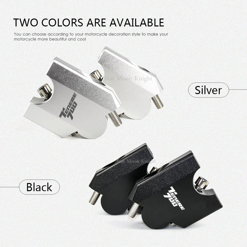 Motorcycle HandleBar Riser Handle Bar Mount Clamp Adapter For Yamaha Tenere 700 Tenere700 XT700Z XTZ 700 T7 T700 2019 -