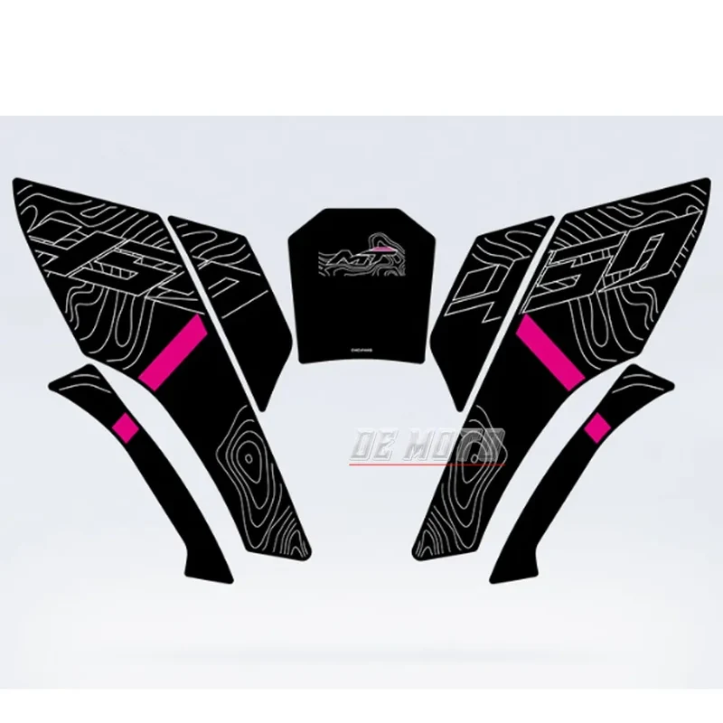 Body Protection FOR CFMOTO 450MT 2024 Anti-skid Fuel Tank Sticker Fish Bone Stickers Anti-wear Sticker Modification Accessories