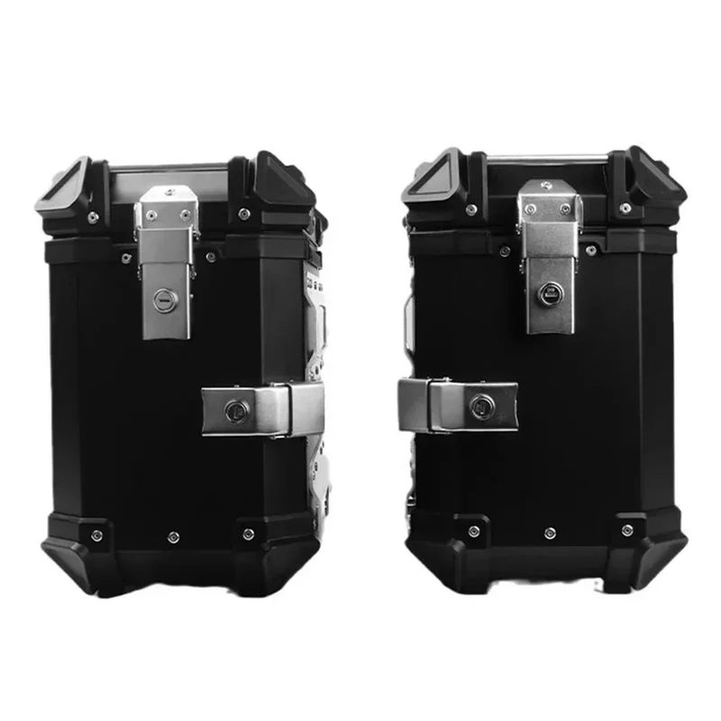 28L Universal Motorcycle Rear Top Box Side Luggage Case Para Motos Storage Trunk Lock Travel Toolbox Aluminum Alloy
