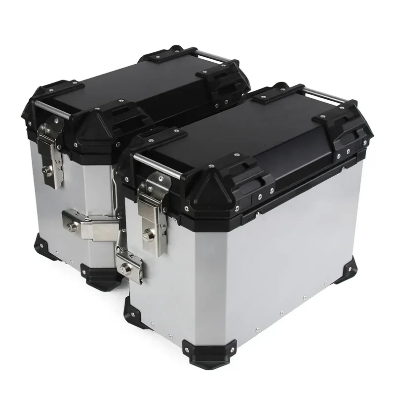 28L Universal Motorcycle Rear Top Box Side Luggage Case Para Motos Storage Trunk Lock Travel Toolbox Aluminum Alloy