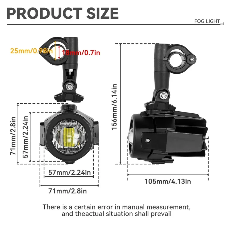 R1200GS 40W Motorcycle LED Fog Lights Auxiliary Assembliy For BMW R1200GS F850GS F750GS F 850GS 1250GS LC Fog Lamp