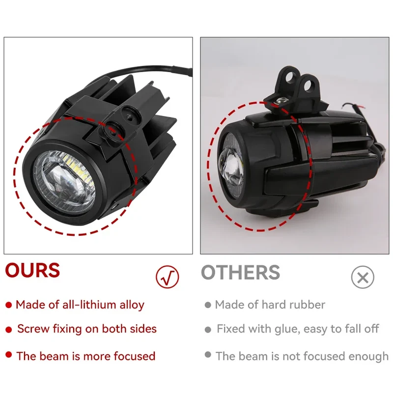 R1200GS 40W Motorcycle LED Fog Lights Auxiliary Assembliy For BMW R1200GS F850GS F750GS F 850GS 1250GS LC Fog Lamp
