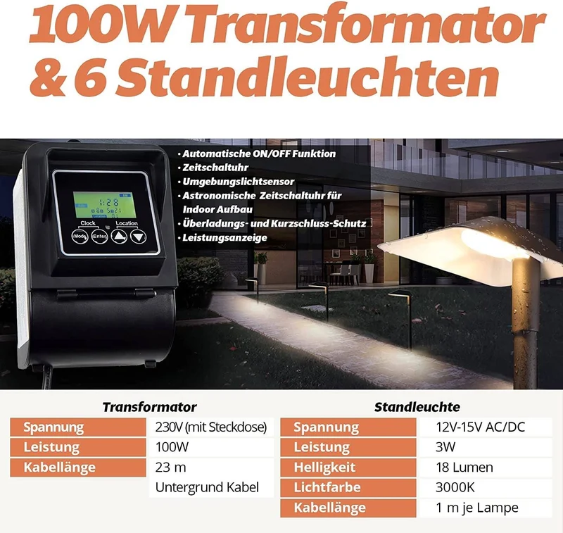 FANZTOOL Niederspannung Lampe Set