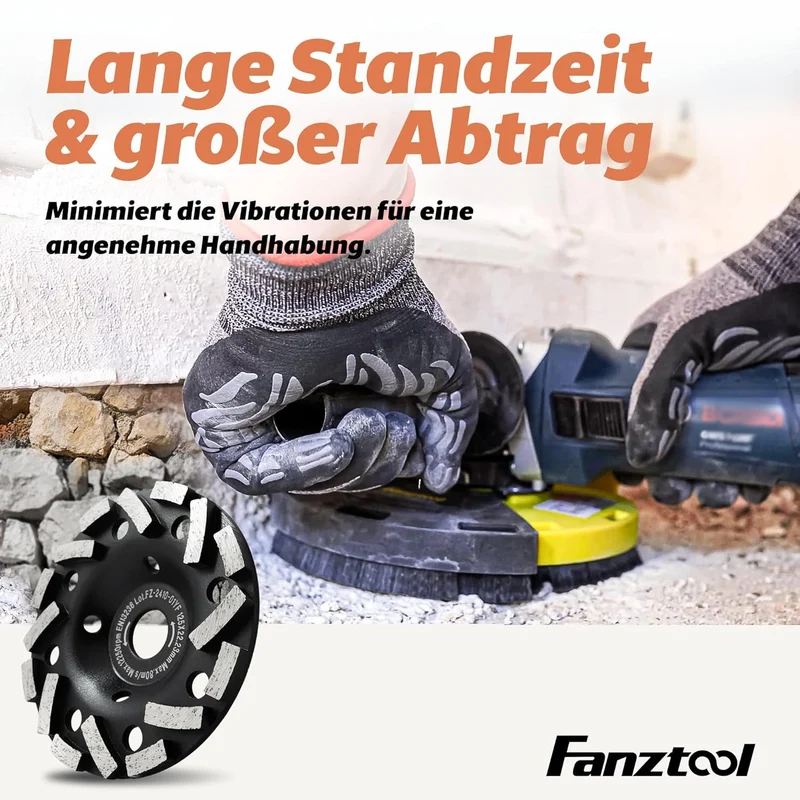 FANZTOOL Diamantschleiftopf 115/125/180 x 22 mm H-Modell