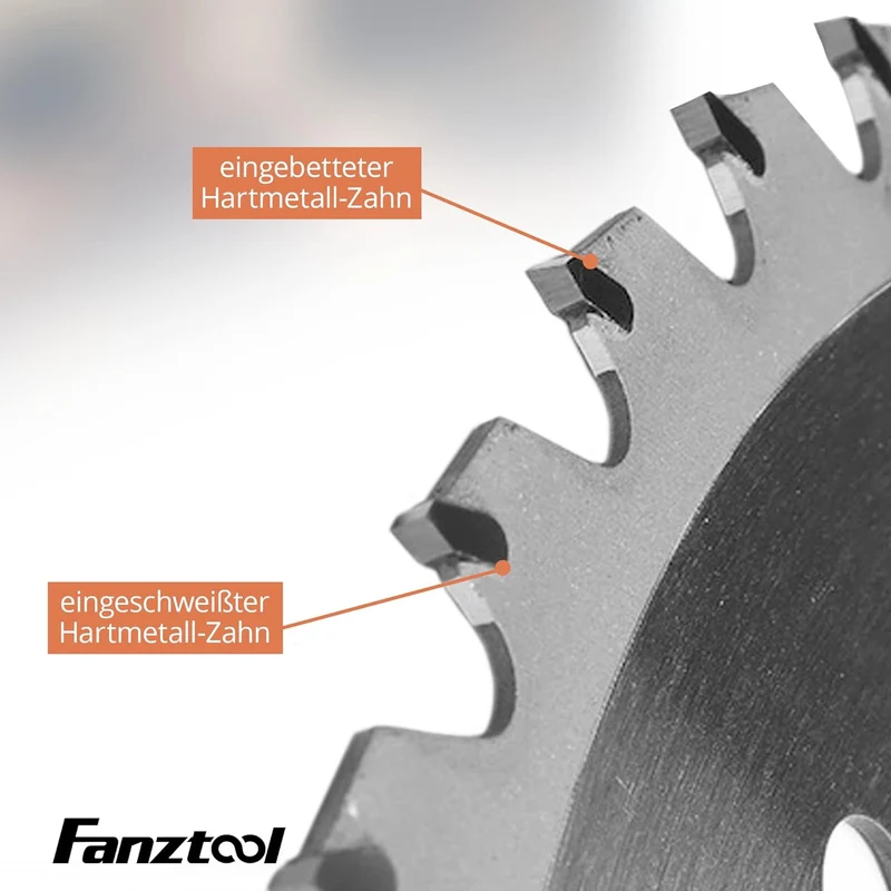 FANZTOOL Kreissägeblatt Freischneider Klinge 255D x 40Z mit Zahnschutz