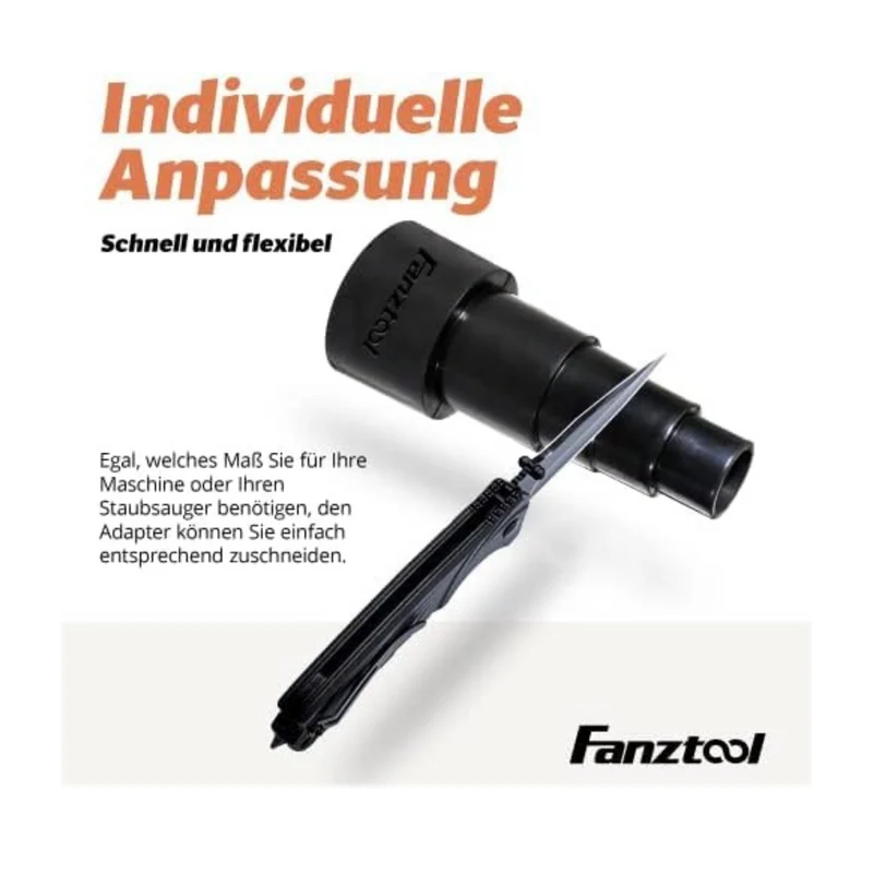 FANZTOOL XXL Gummi Schlauchadapter 55 mm universal